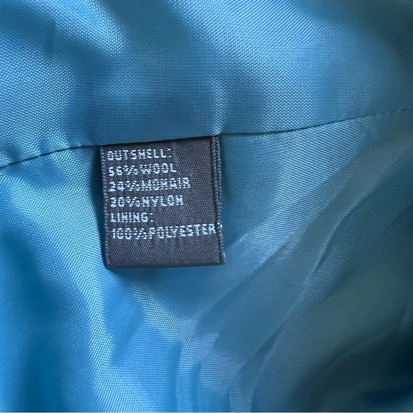 Josephine Chaus Mohair Wool Blend Blue Blazer Jacket Vintage Soft Womens size 10 - Picture 4 of 7